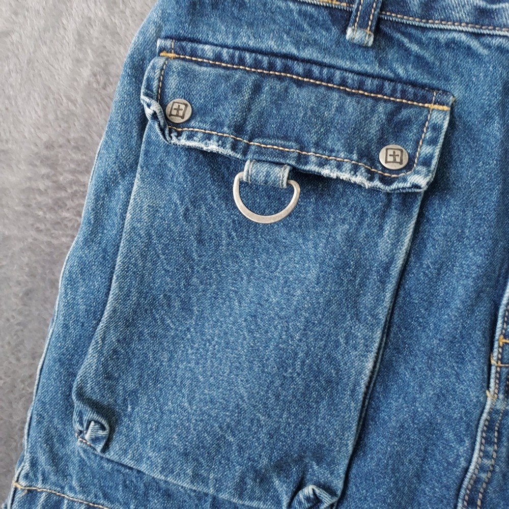 Ksubi‎ Women's Denim Mini Skirt Blue, Size 29 Raw Hem Snap Pockets - Picture 3 of 12